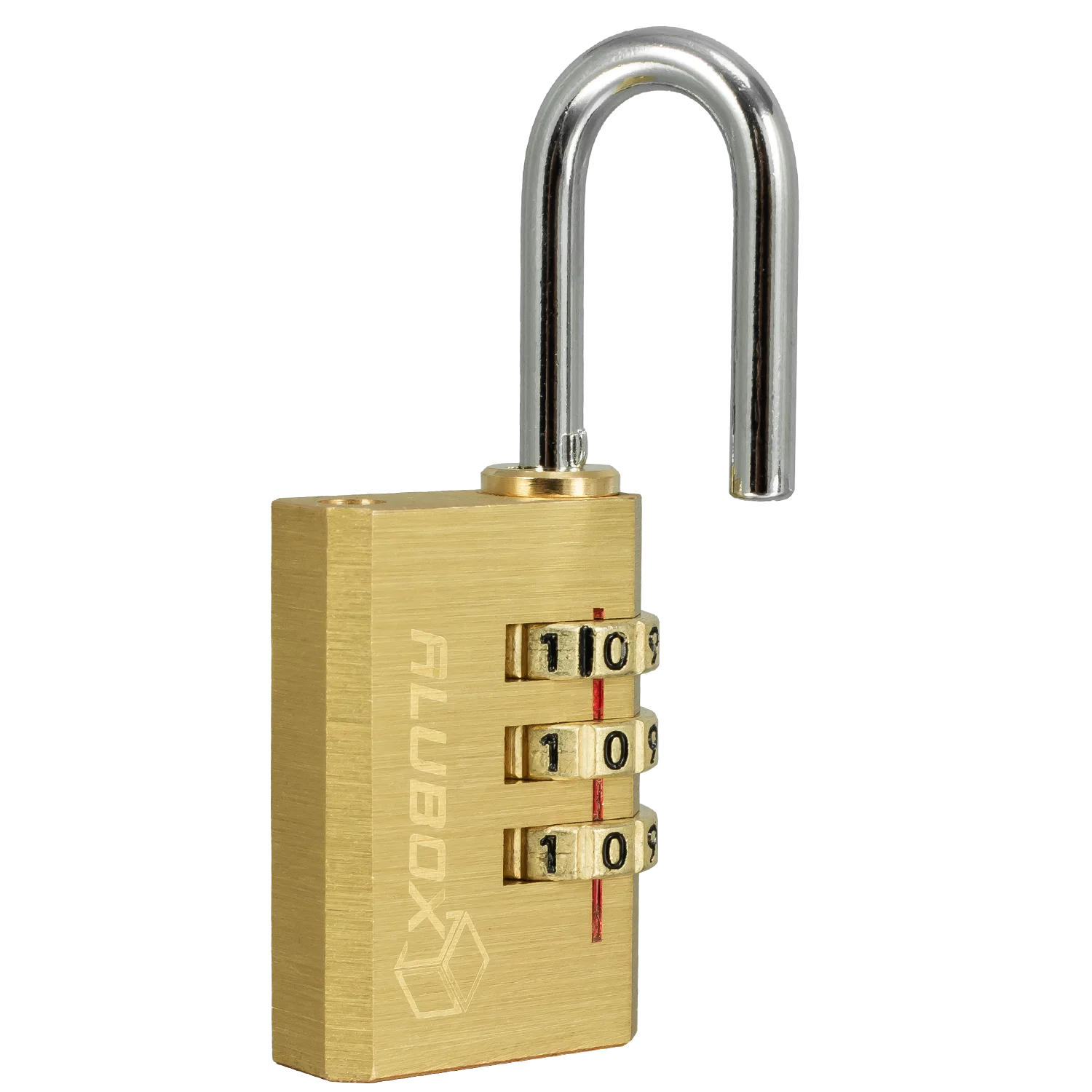 ALUBOX Vorhängeschloss Zahlenschloss 3 stellig Messing Bügelstärke 4,5mm