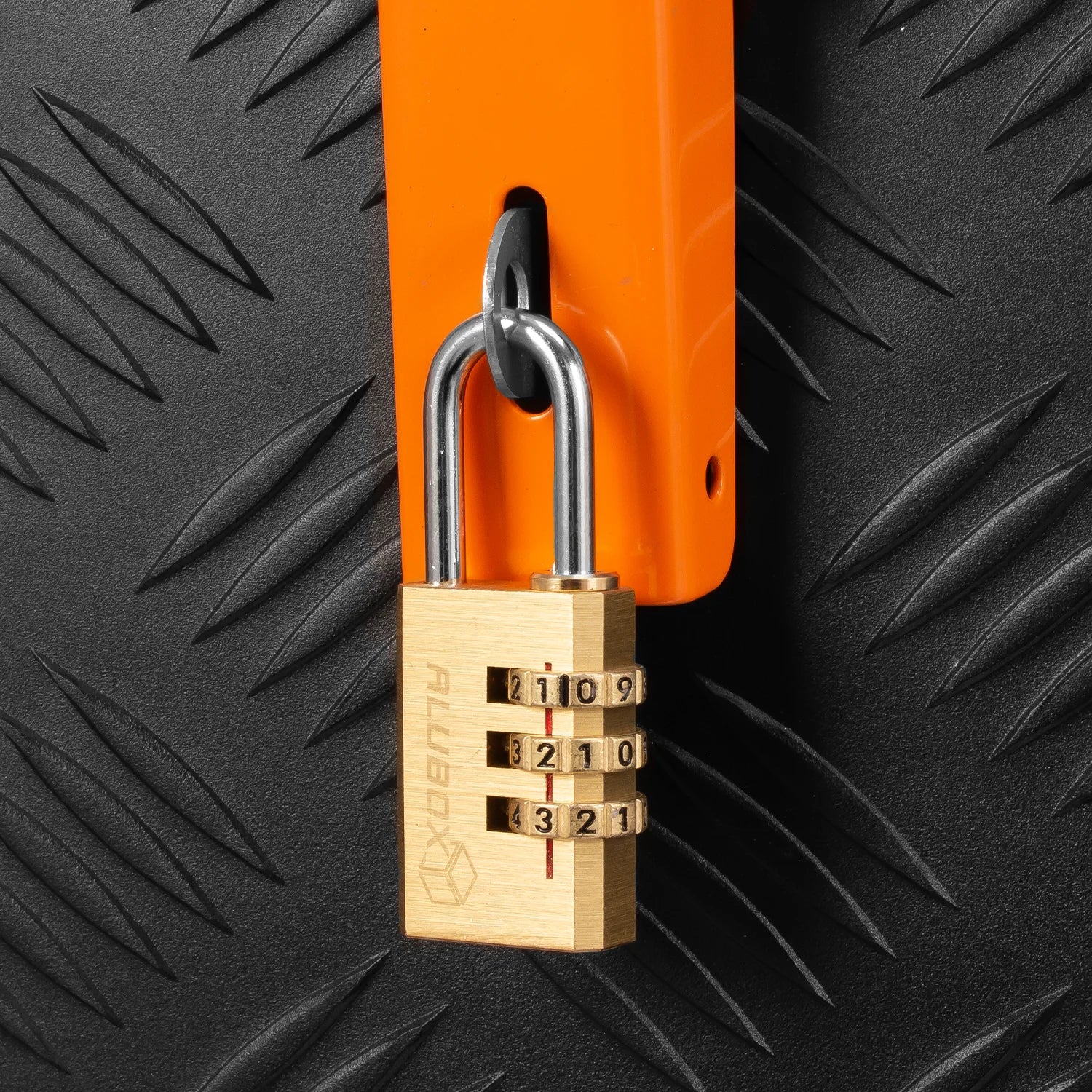 ALUBOX Vorhängeschloss Zahlenschloss 3 stellig Messing Bügelstärke 4,5mm