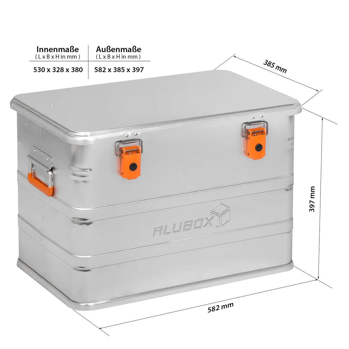 ALUBOX - Original ALU Metallkiste Lagerung mit Deckel