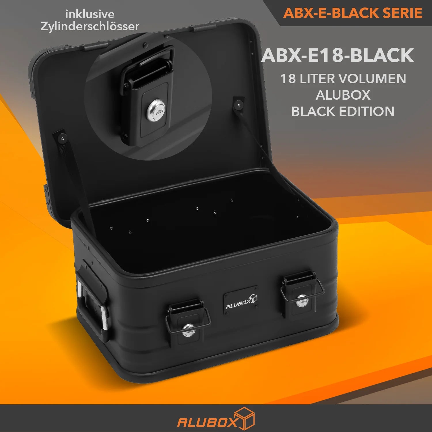ALUBOX Premium 18 - 159 L Stapelecken - komplett schwarz