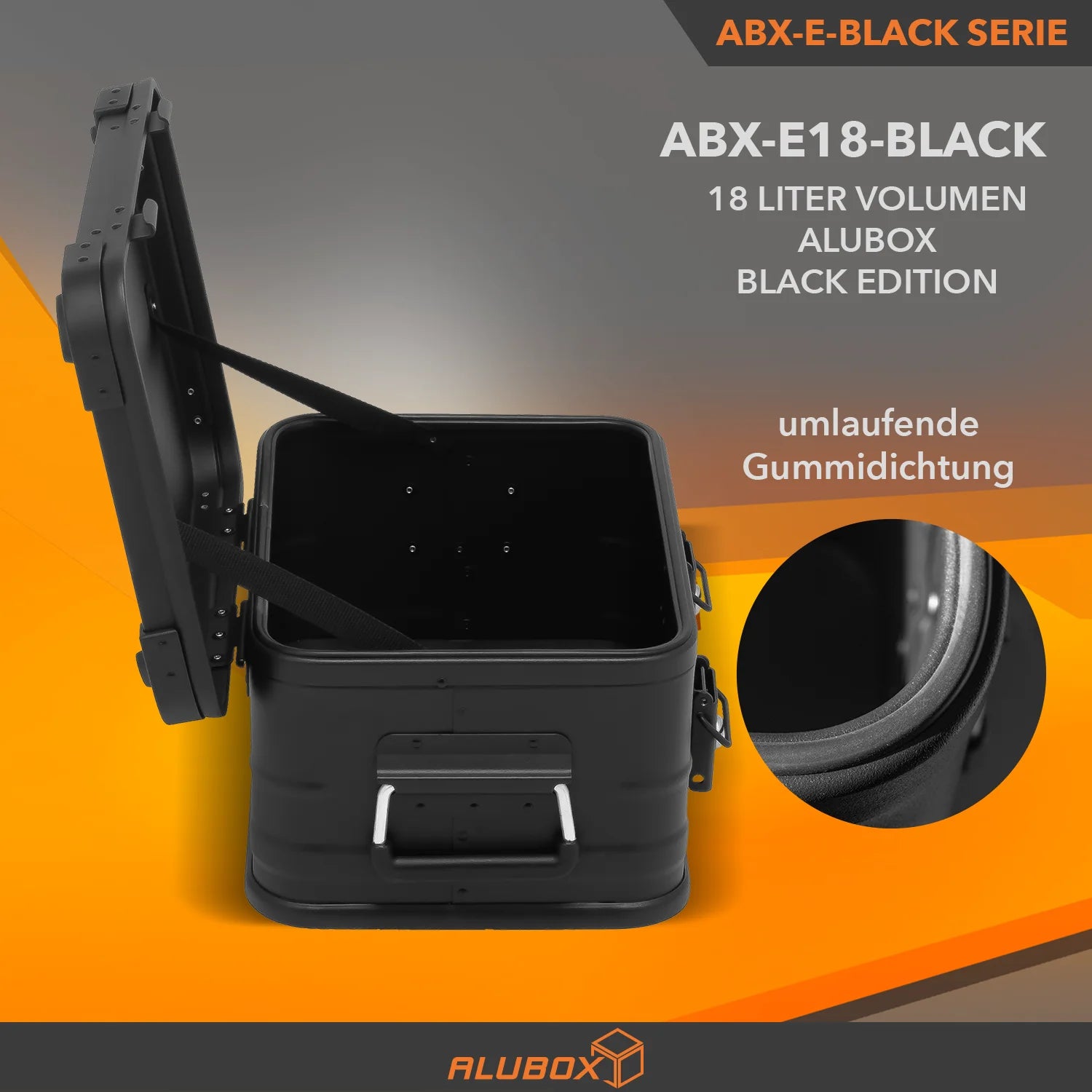 ALUBOX Premium 18 - 159 L Stapelecken - komplett schwarz
