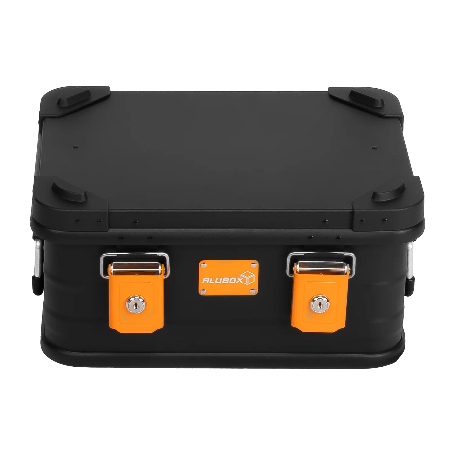 ALUBOX Alukiste mit Stapelecken E18 - E159 Liter - schwarz orange