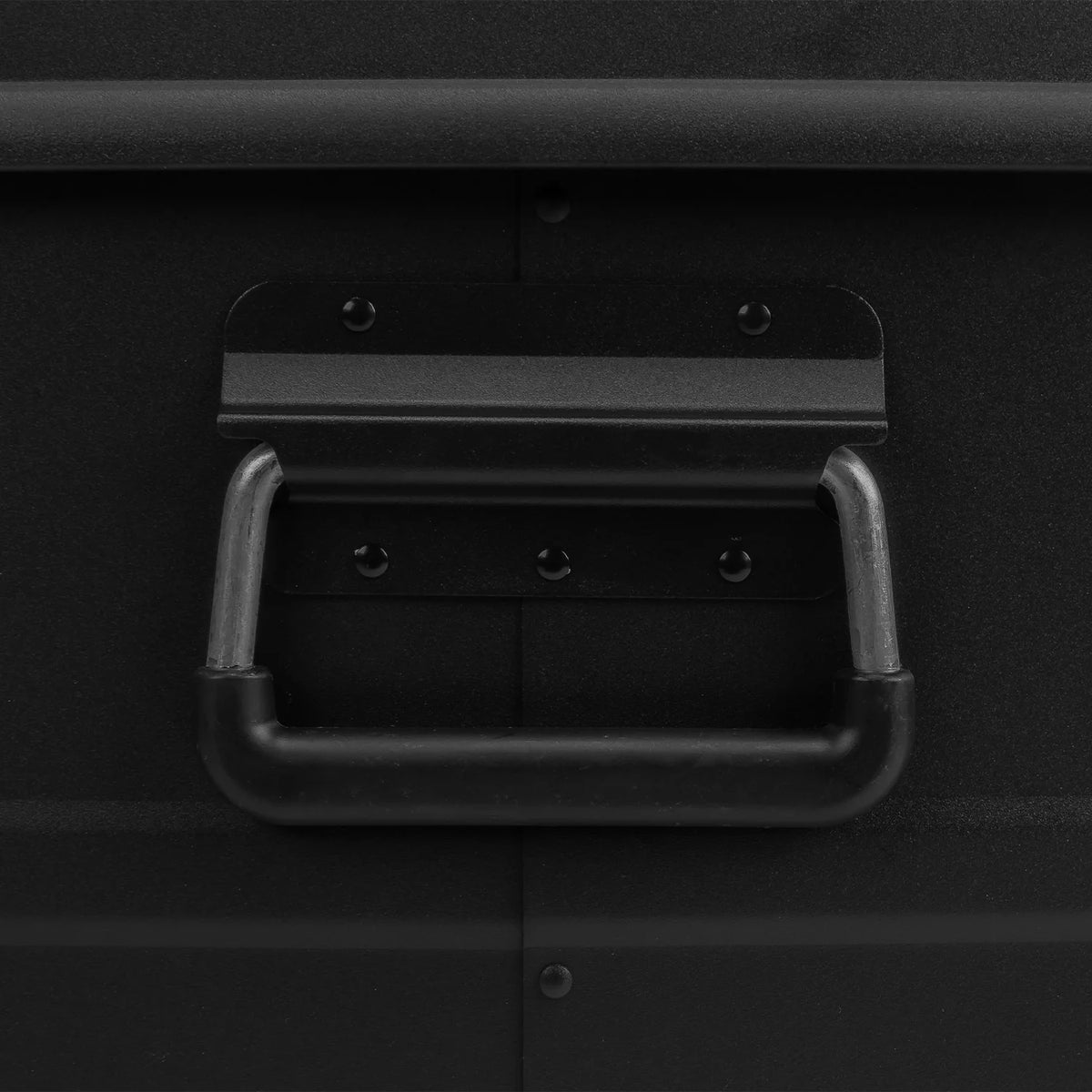 ALUBOX pulverbeschichtete Alukiste stapelbar schwarz orange