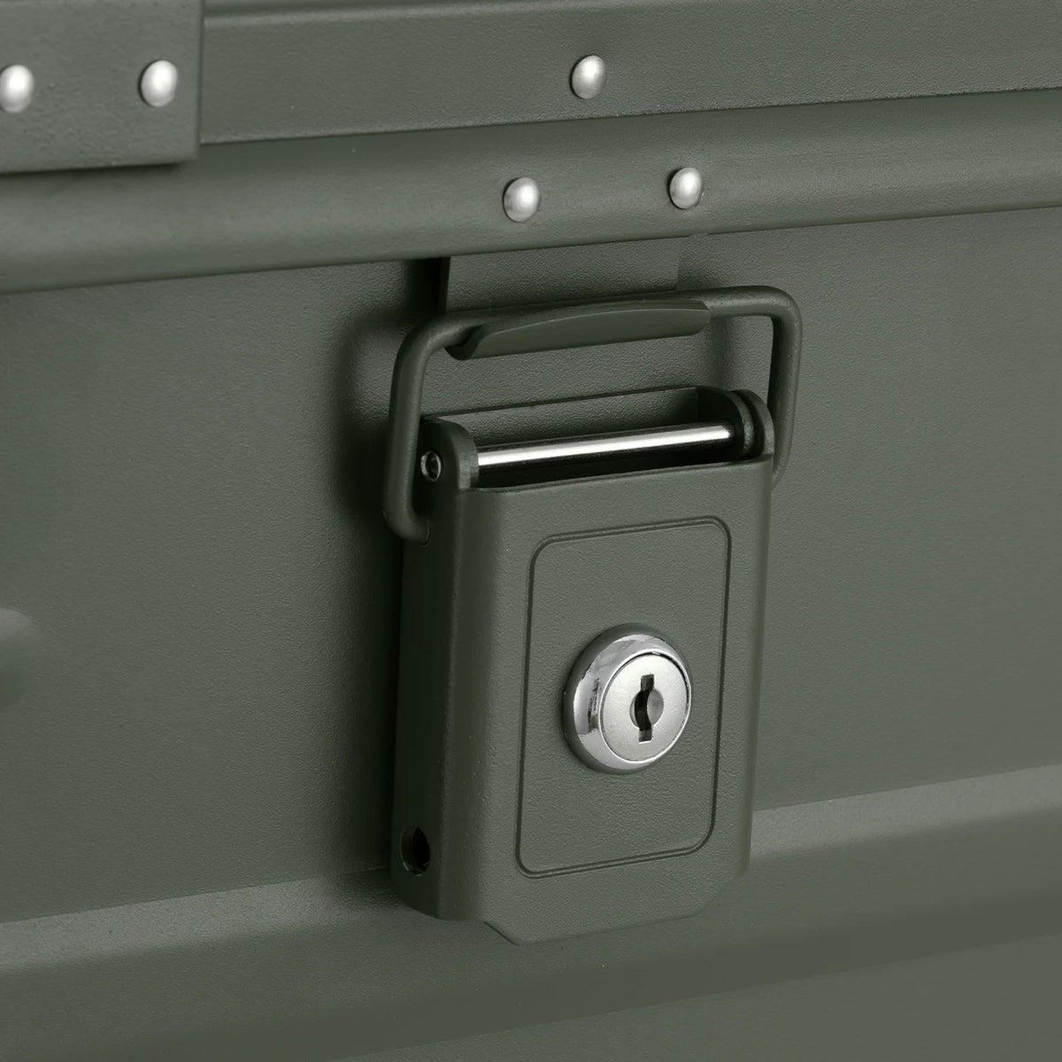 ALUBOX Metallkiste - Olivgrün - stapelbar mit Deckel