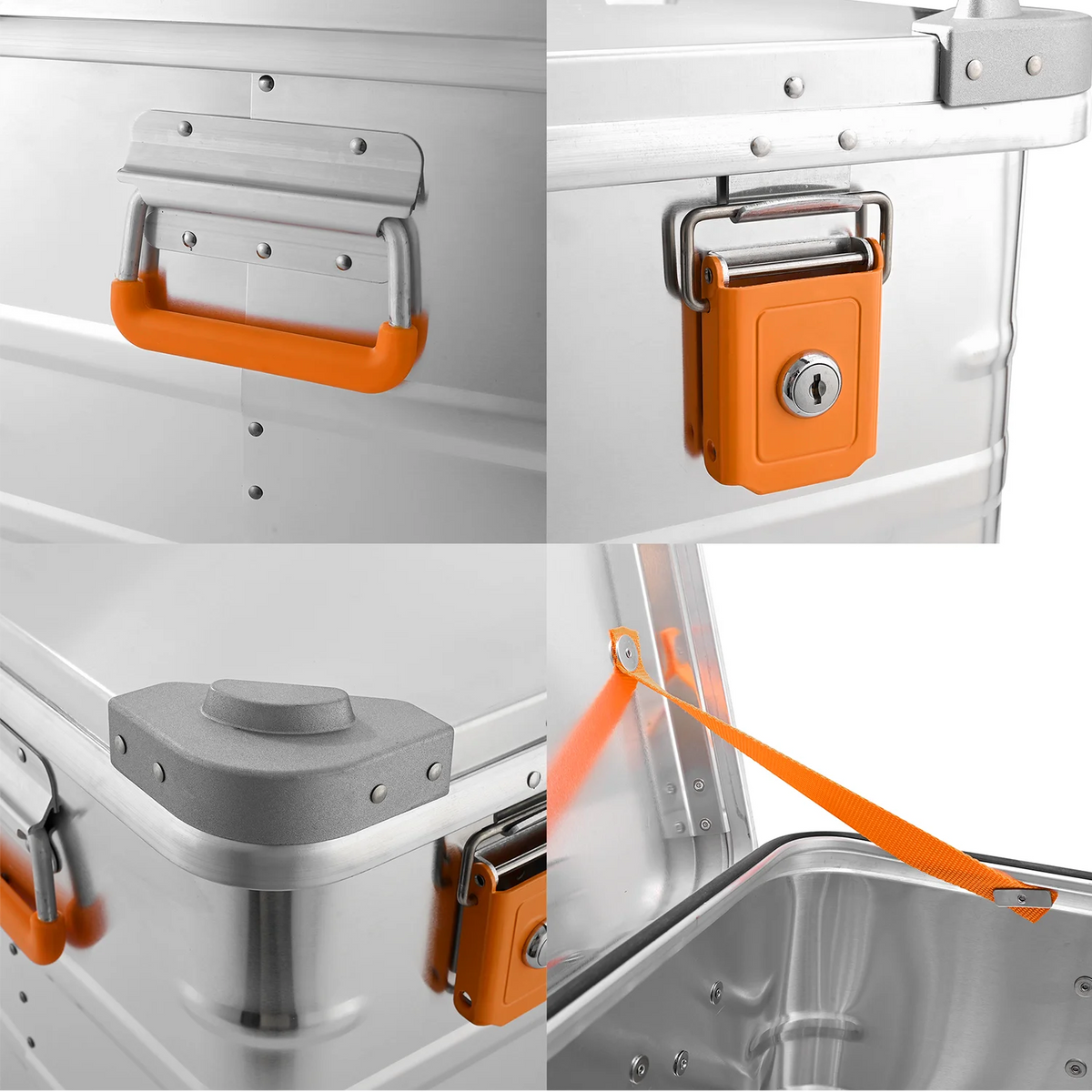 ALUBOX Alu Metallkiste - silber - abschliessbar mit Deckel