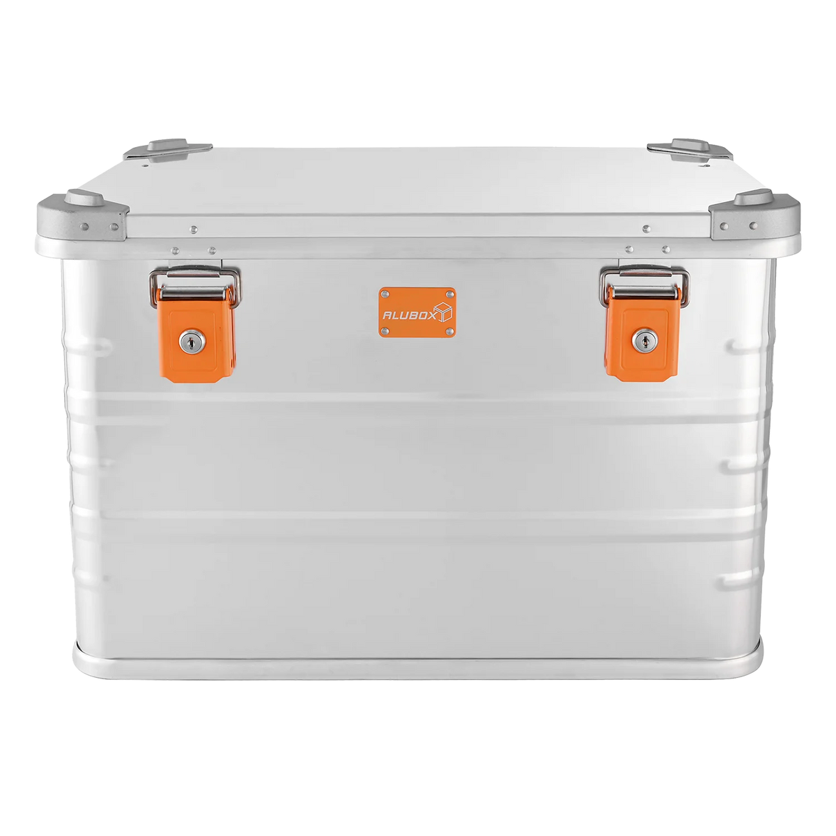 ALUBOX Alu Metallkiste - silber - abschliessbar mit Deckel