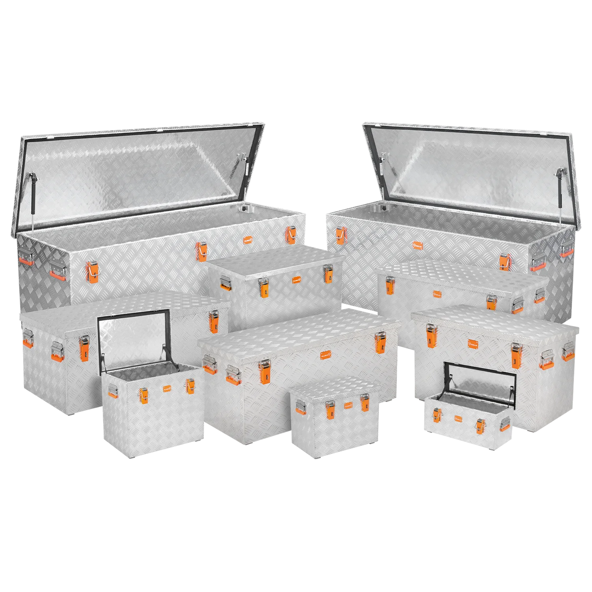 ALUBOX Transportkiste 3 mm Riffelblech silber