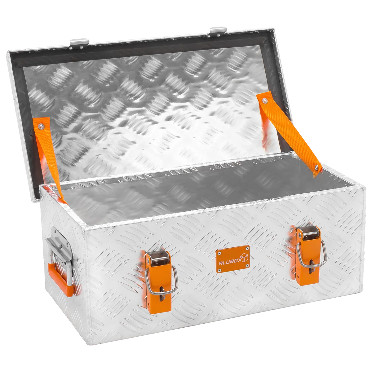ALUBOX leichte Riffelblech Transportbox blank silber
