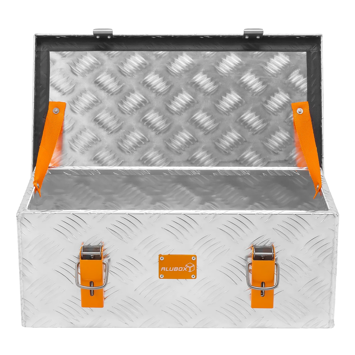 ALUBOX leichte Riffelblech Transportbox blank silber