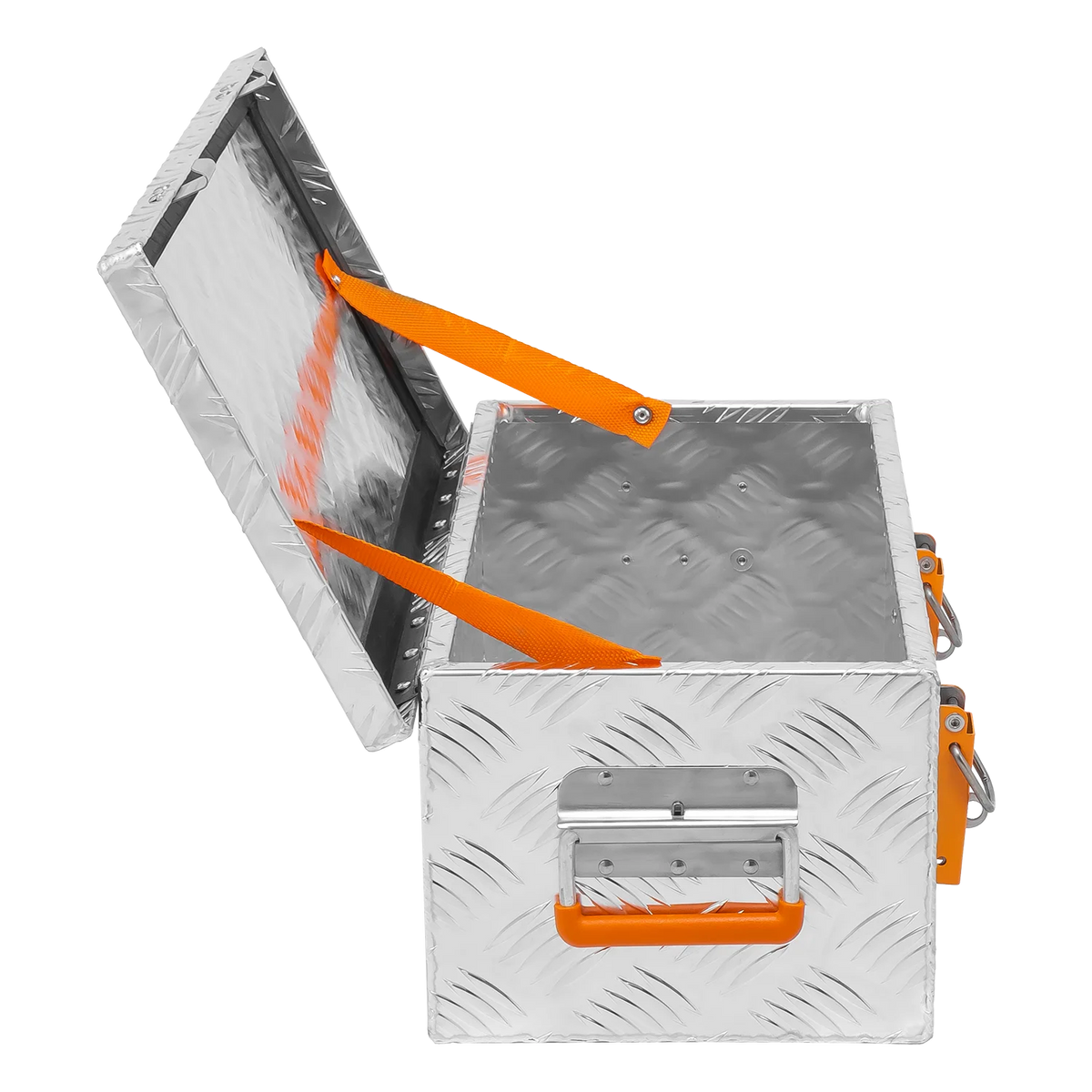 ALUBOX leichte Riffelblech Transportbox blank silber