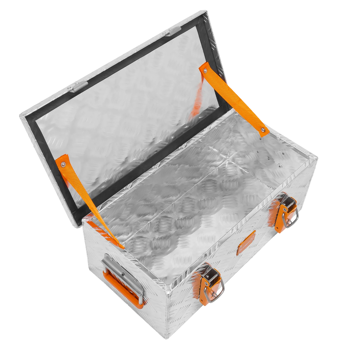 ALUBOX leichte Riffelblech Transportbox blank silber