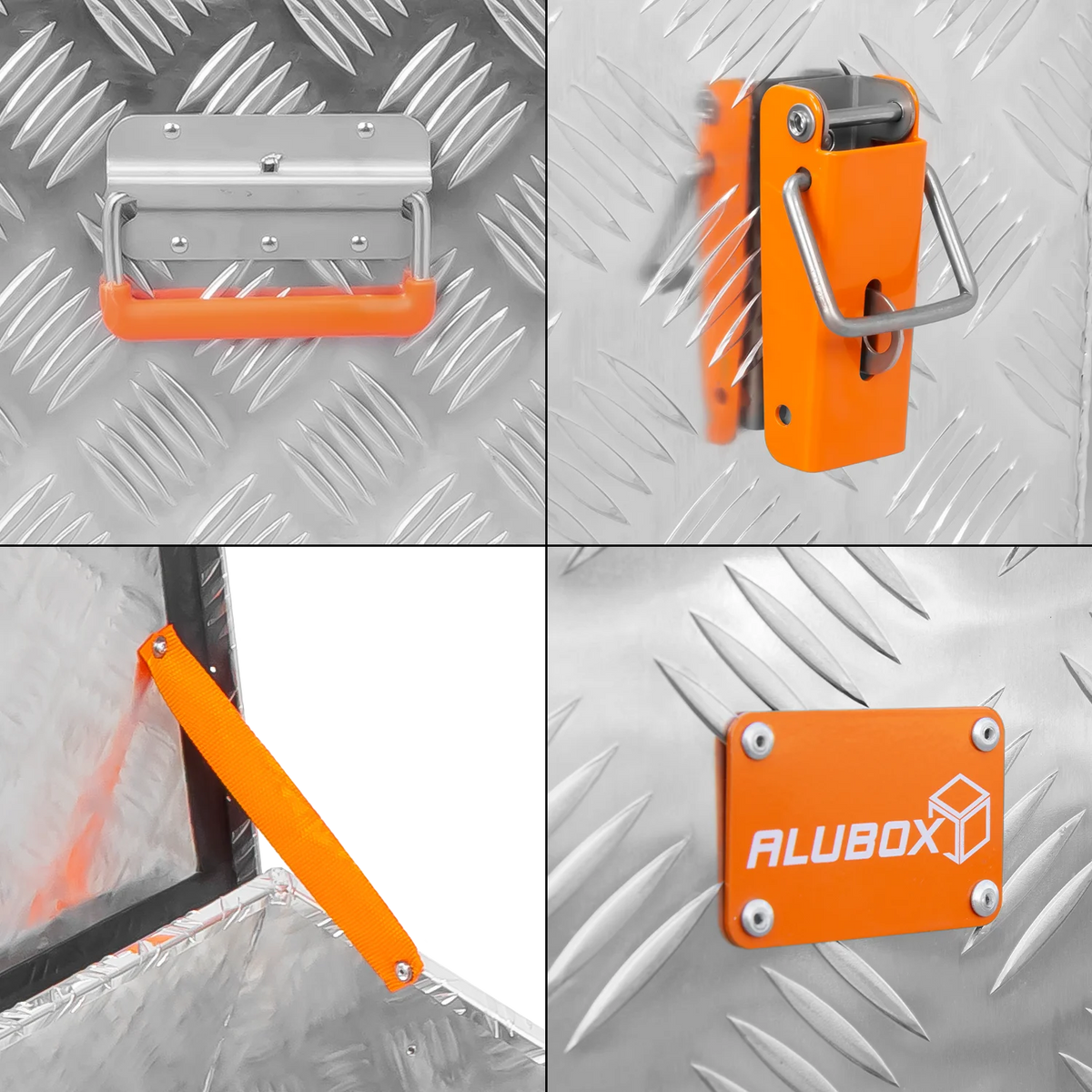 ALUBOX leichte Riffelblech Transportbox blank silber