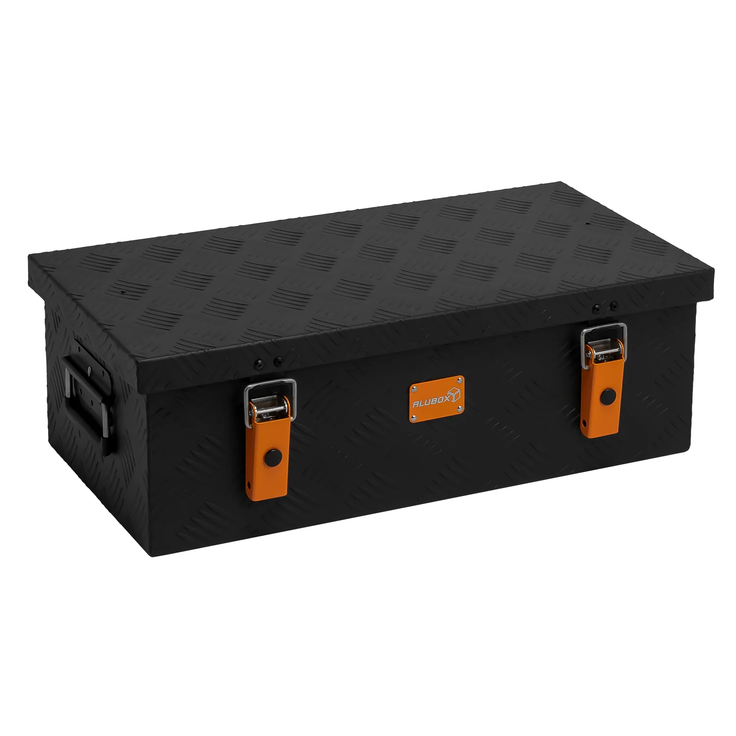 ALUBOX Riffelblech 1.5mm Stärke Schwarz - Größenwahl 36L - 630 x 345 x 200