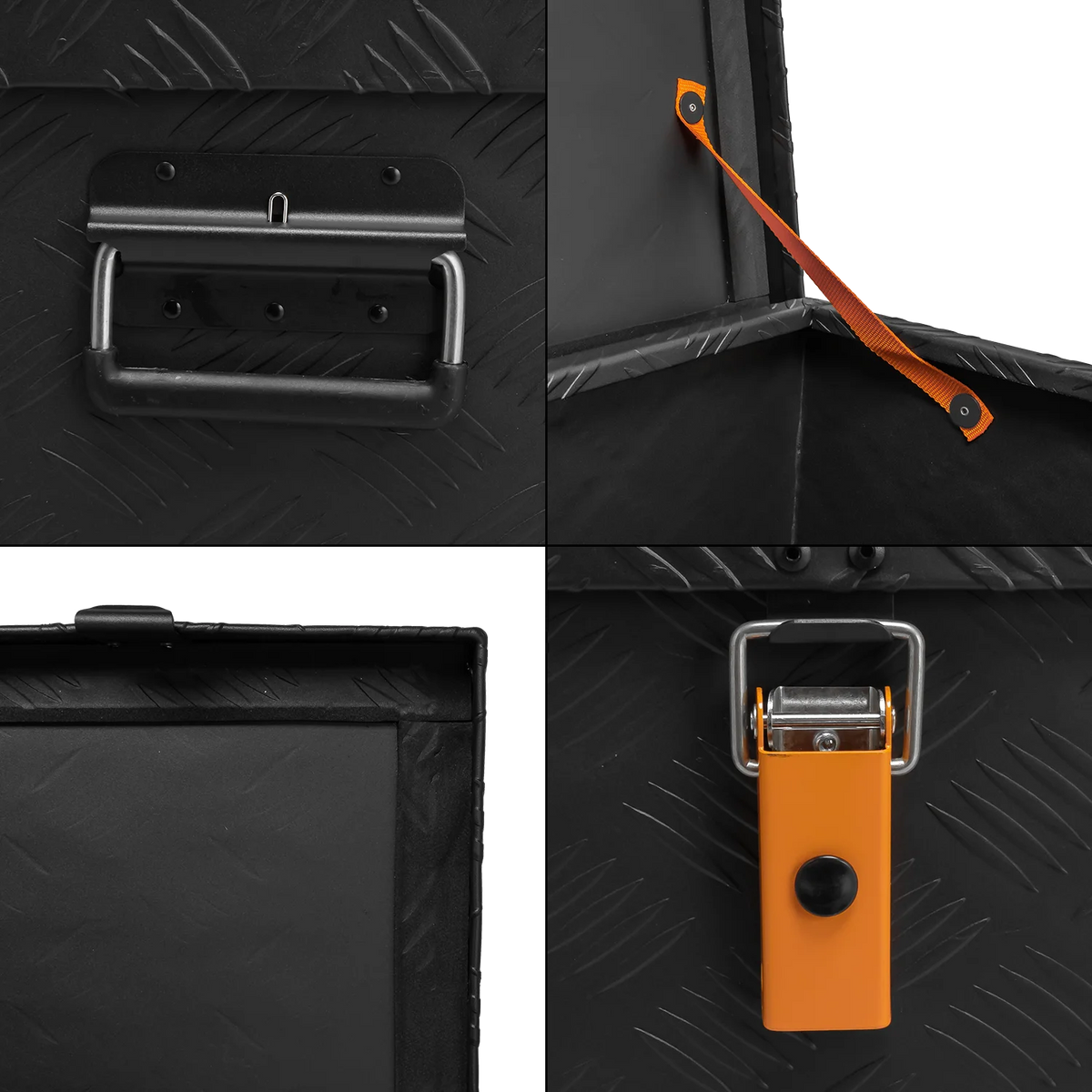 ALUBOX Transportbox 1,5 mm Riffelblech schwarz pulverbeschichtet