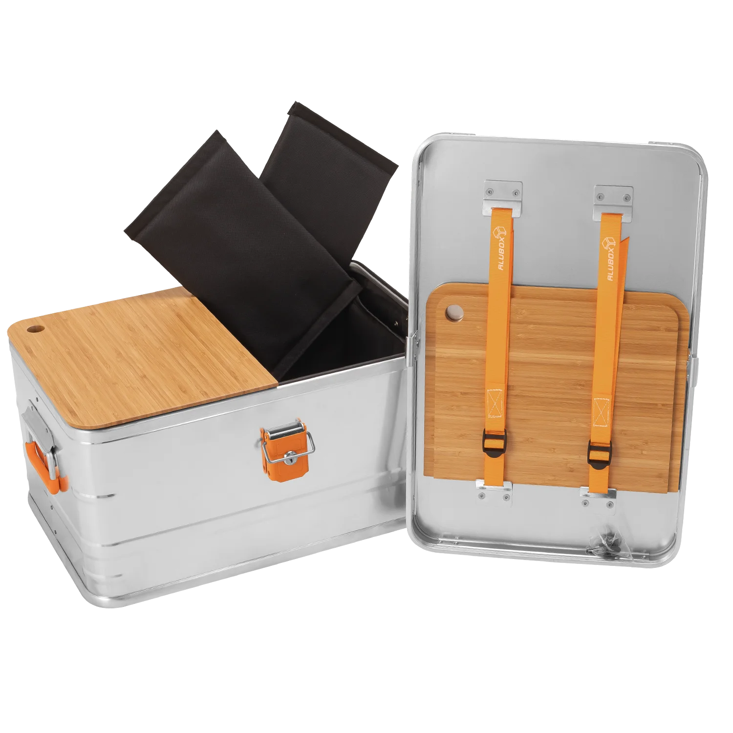 ALUBOX Campingbox + Schneidebretter + Einsatzfach