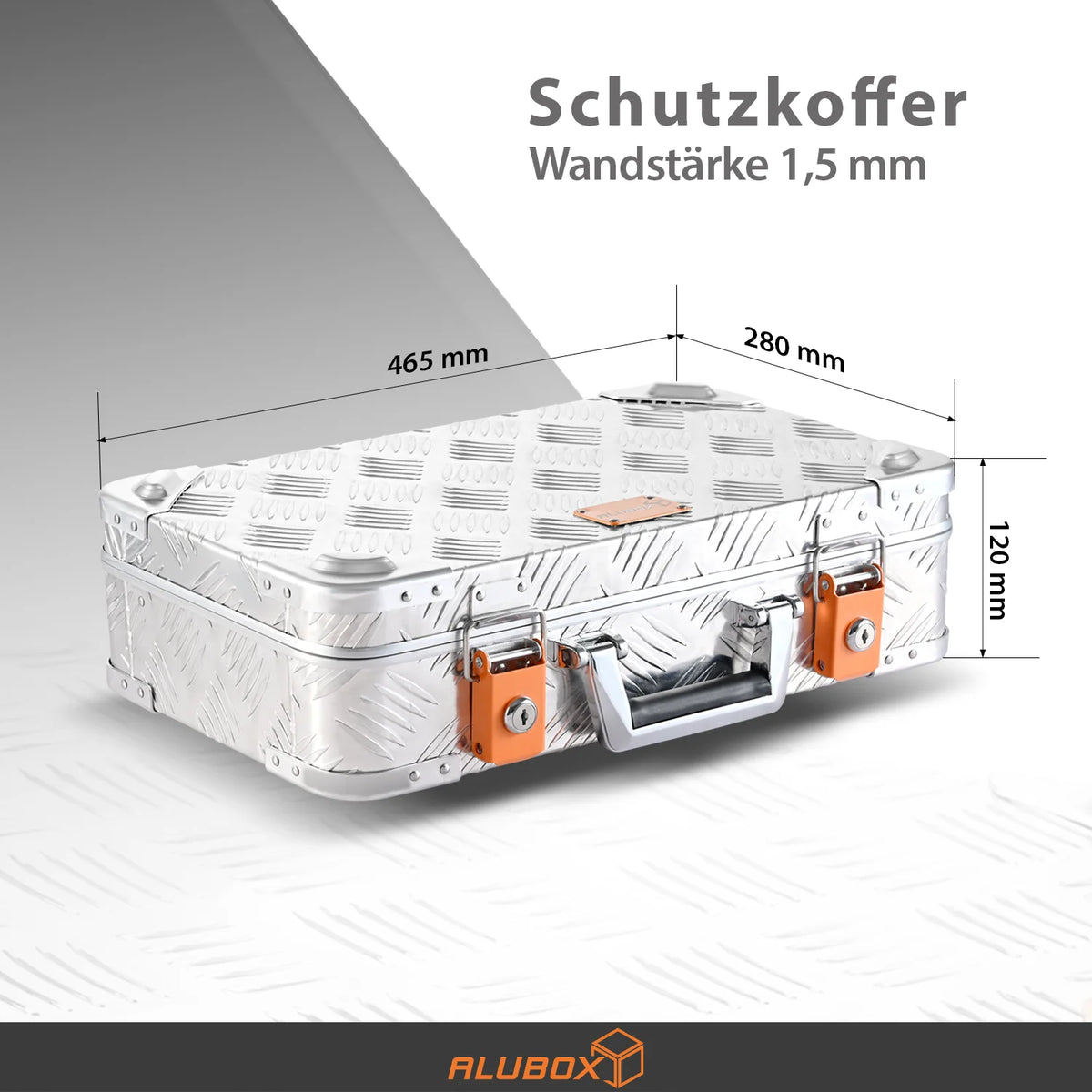 ALUBOX Riffelblech Gun Case Koffer abschließbar