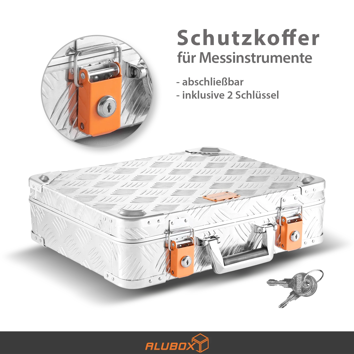 Alubox Gewehrkoffer Aluminium Riffelblech - Größenwahl