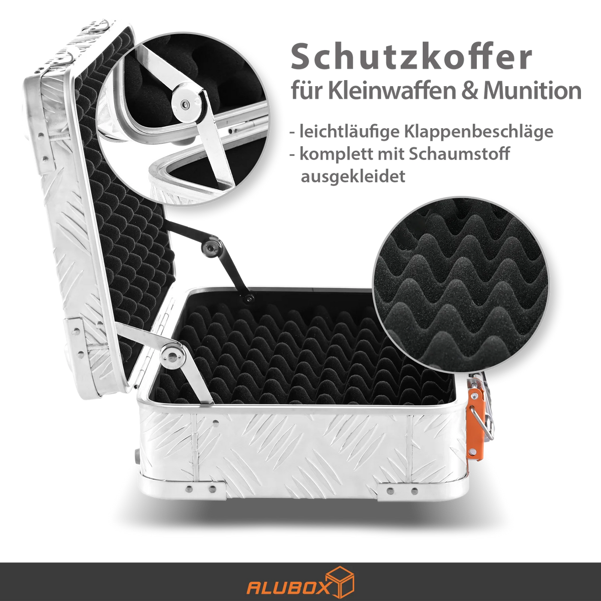 ALUBOX Riffelblech Gun Case Koffer abschließbar