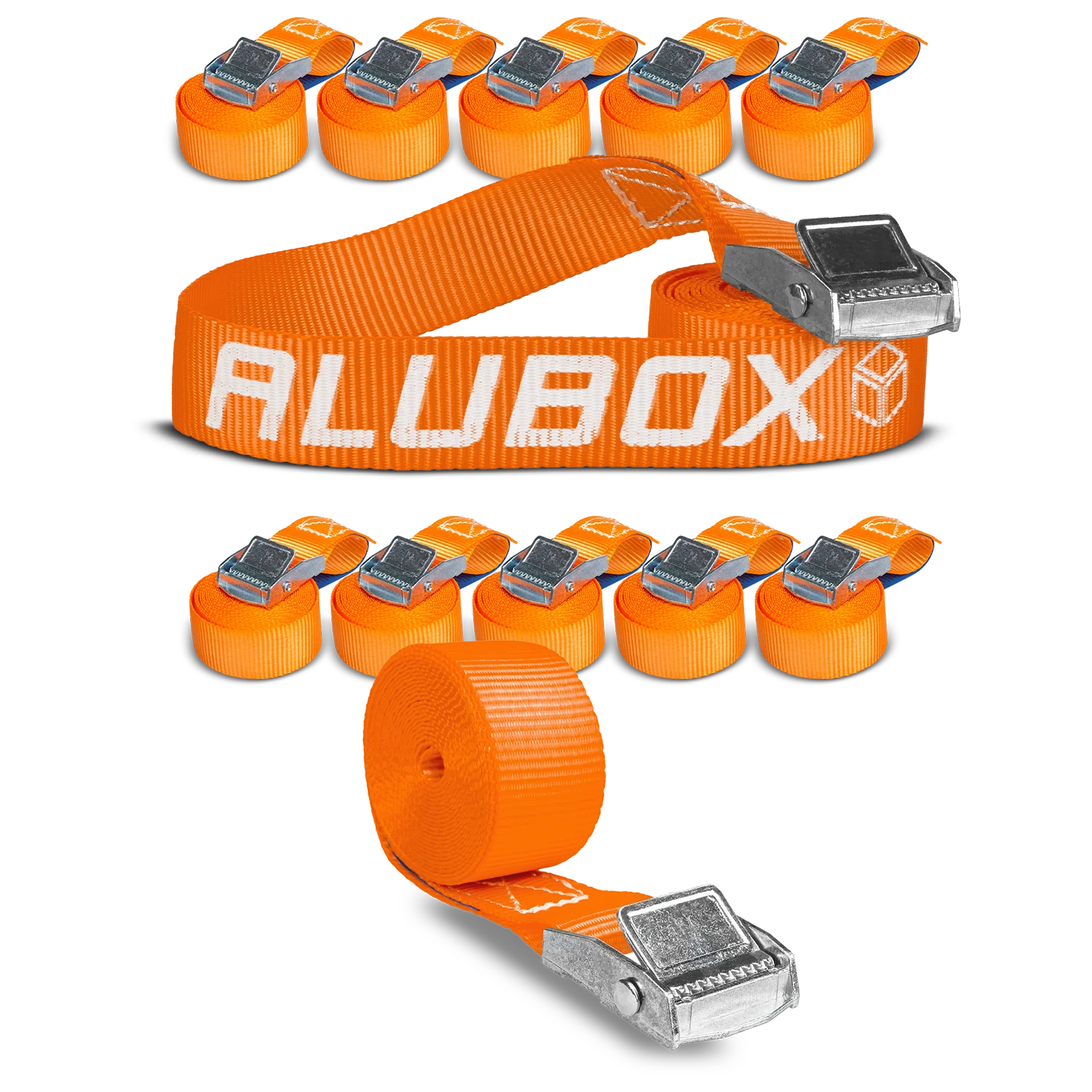 ALUBOX Spanngurt mit Klemmschloss 6 Stück Größenwahl