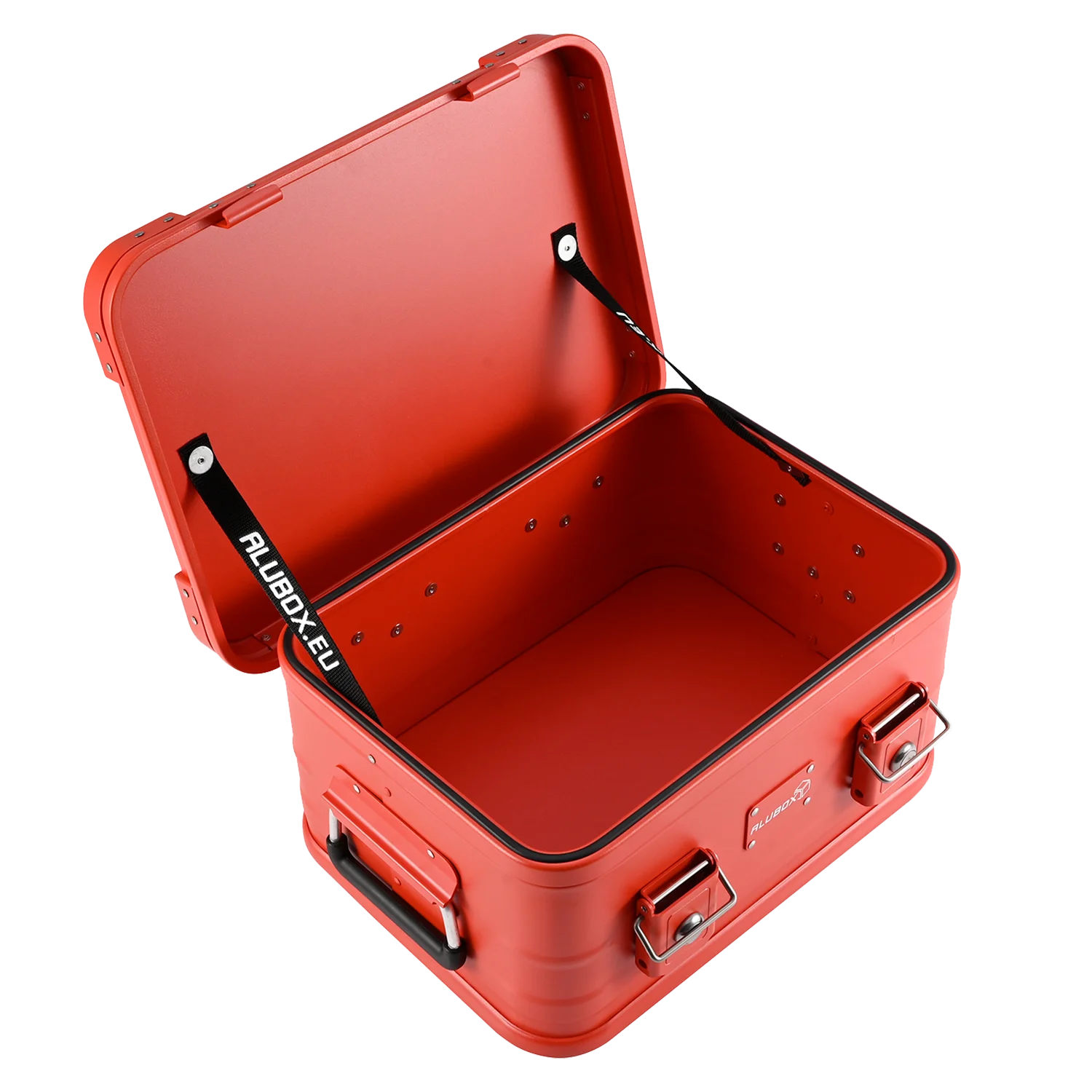 ALUBOX Alukiste Premium Lagerbox 18 - 78 L mit Druckguss Stapelecken rot