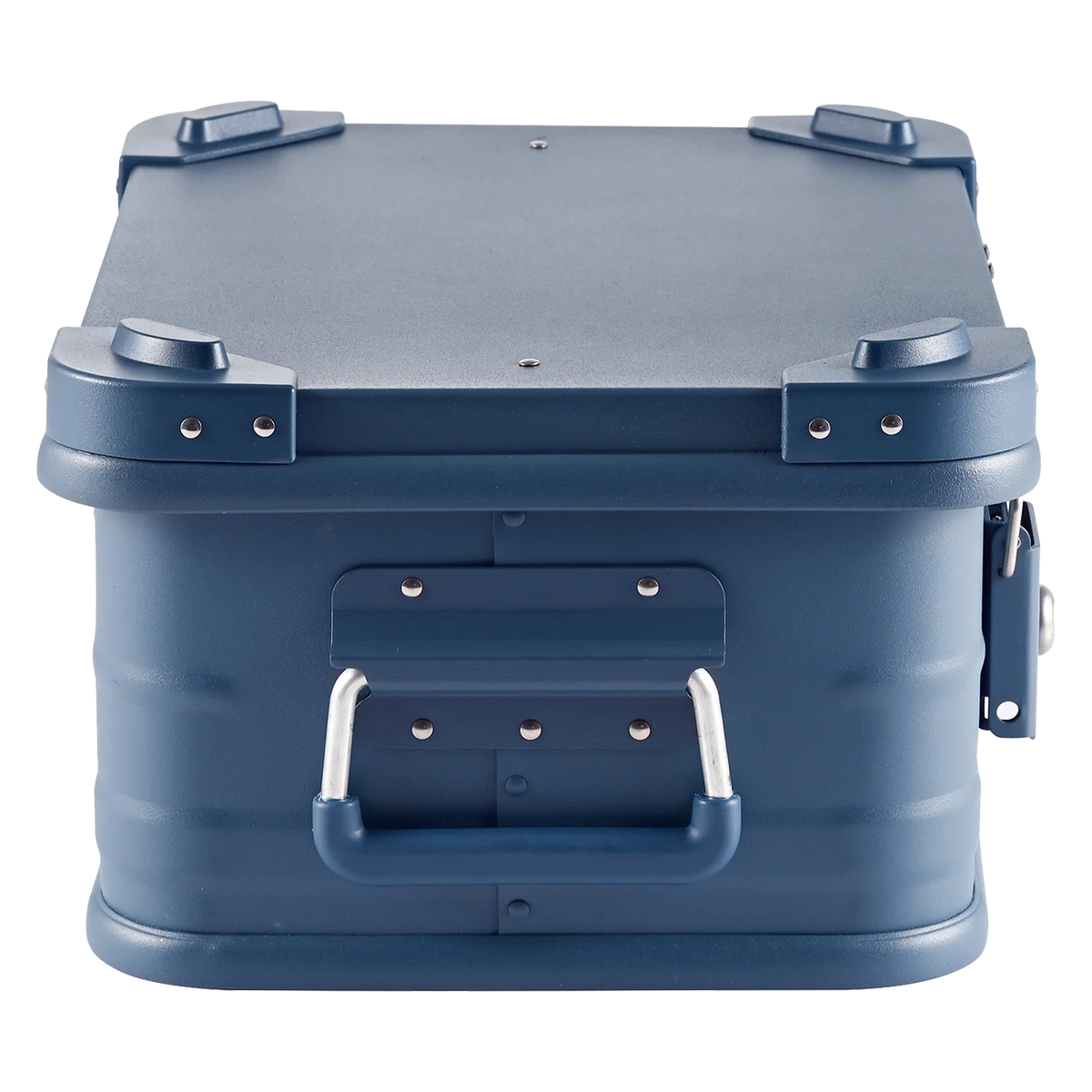 ALUBOX Metallkiste Alu blau - stapelbar - mit Deckel