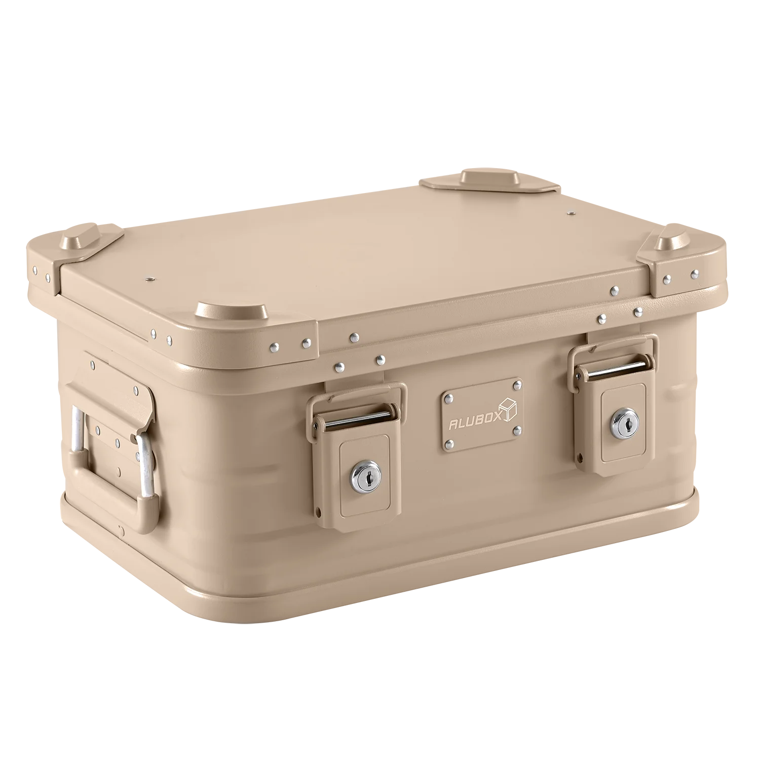 ALUBOX Alukiste 18 Liter stapelbar - pulverbeschichtet Sandbeige