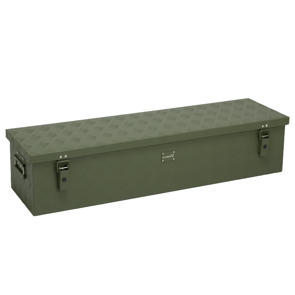 ALUBOX Transportbox 1,5 mm Riffelblech olivgrün pulverbeschichtet