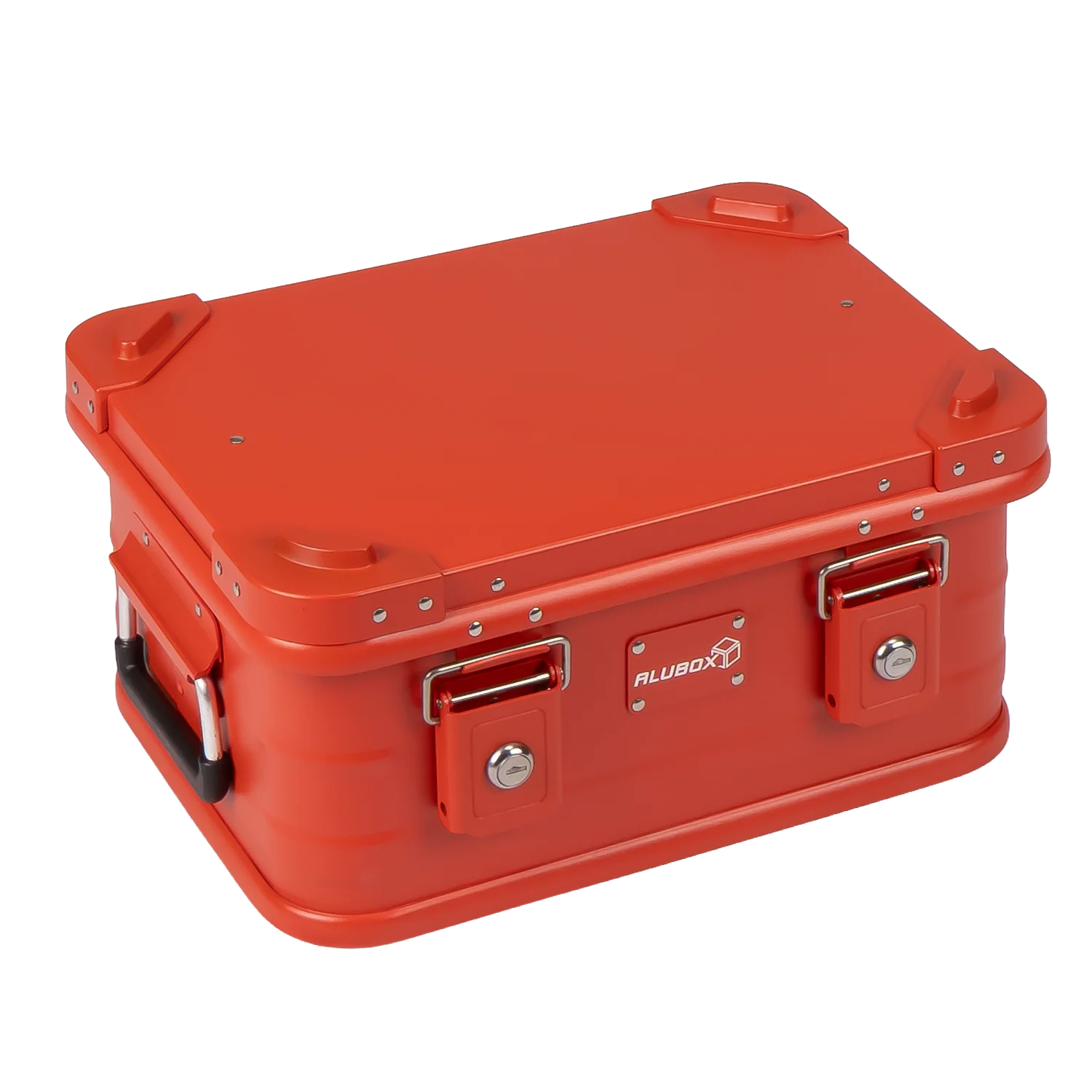 ALUBOX Alukiste Premium Lagerbox 18 - 78 L mit Druckguss Stapelecken rot 18 L - 420 x 310 x 200