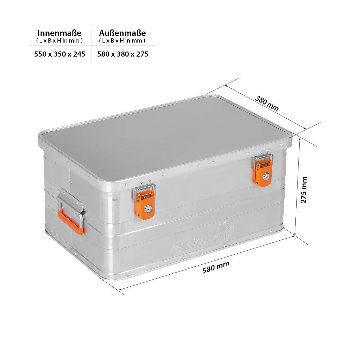 ALUBOX leichte Aufbewahrungsbox abschließbar