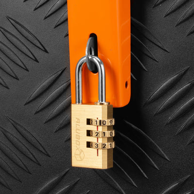 ALUBOX Vorhängeschloss Zahlenschloss 3 stellig Messing Bügelstärke 4,5mm