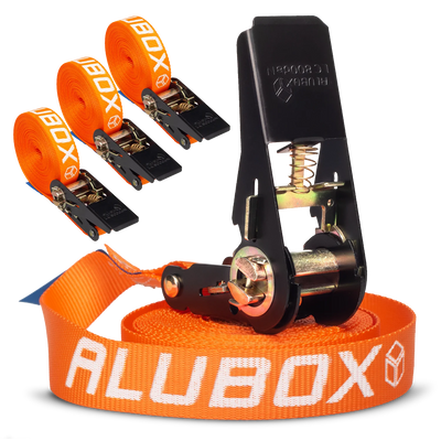 ALUBOX Spanngurt 4 Stück 25mm breit Größenwahl 4m 4 Stk.