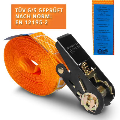 ALUBOX Spanngurt 4 Stück 25mm breit Größenwahl