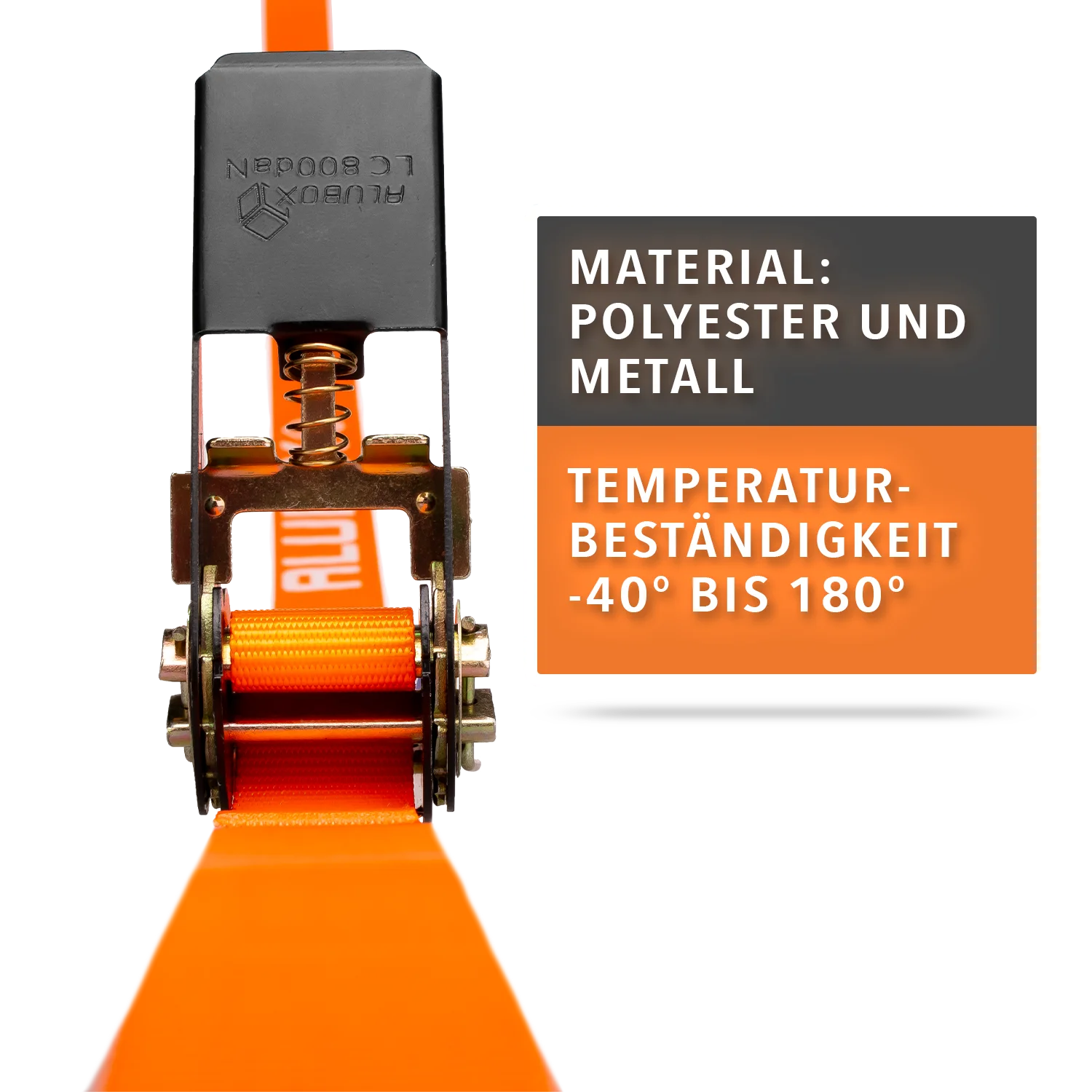 ALUBOX Spanngurt 4 Stück 25mm breit Größenwahl