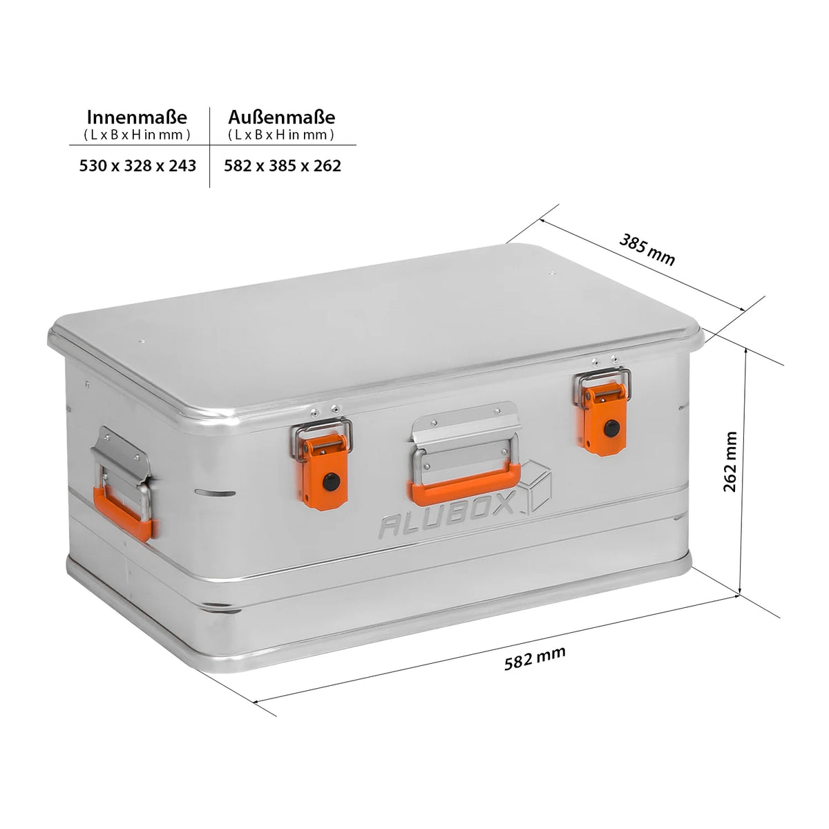 ALUBOX - Original ALU Metallkiste Lagerung mit Deckel