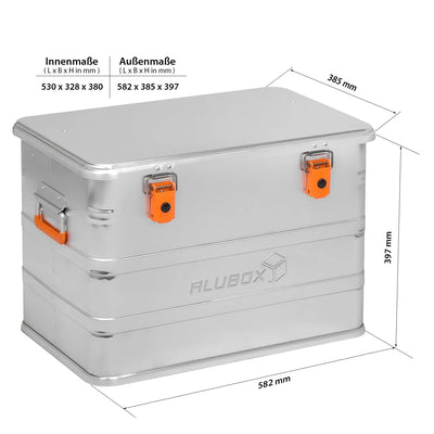 ALUBOX - Original ALU Metallkiste Lagerung mit Deckel
