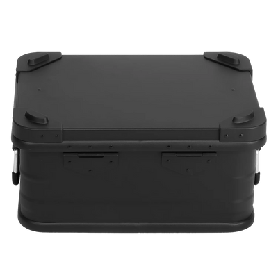 ALUBOX Alukiste mit Stapelecken E18 - E159 Liter - schwarz orange