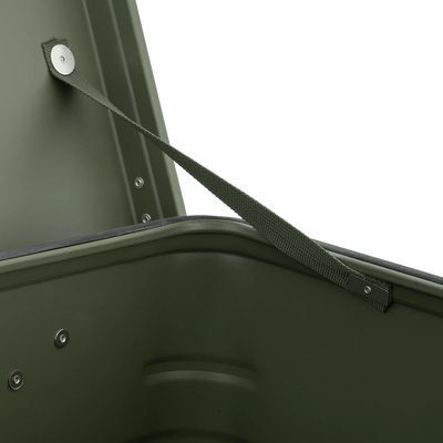 ALUBOX Alukiste Premium Lagerbox 18 - 159 L mit Druckguss Stapelecken olivgrün