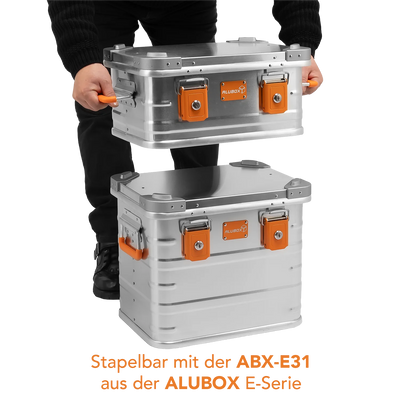 Alubox Premium Lagerbox 18-250 Liter - Stapelecken- silber Variante