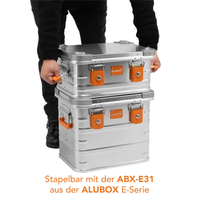 Alubox Premium Lagerbox 18-250 Liter - Stapelecken- silber Variante