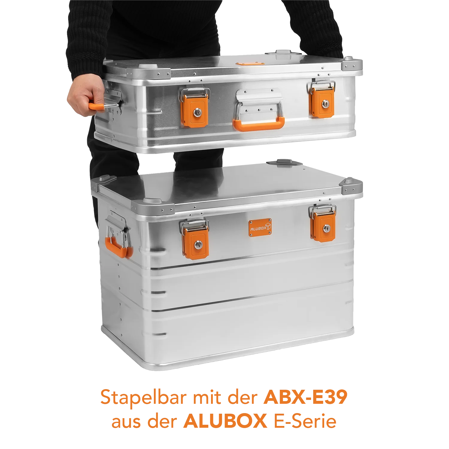 Alubox Premium Lagerbox 18-250 Liter - Stapelecken- silber Variante