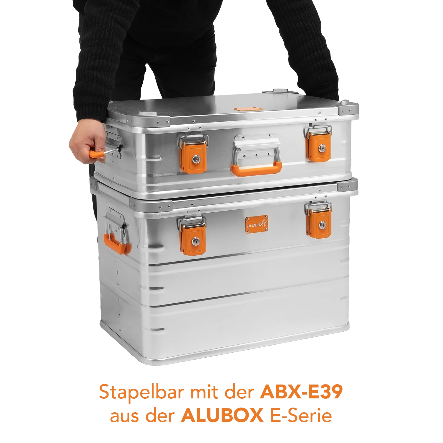 Alubox Premium Lagerbox 18-250 Liter - Stapelecken- silber Variante