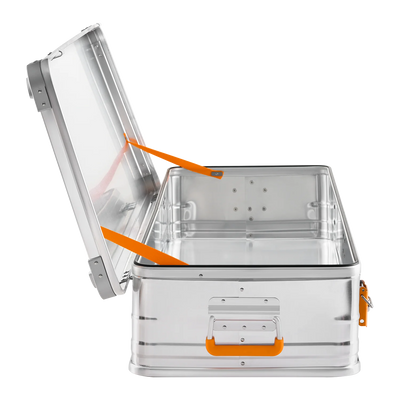 Alubox Premium Lagerbox 18-250 Liter - Stapelecken- silber Variante