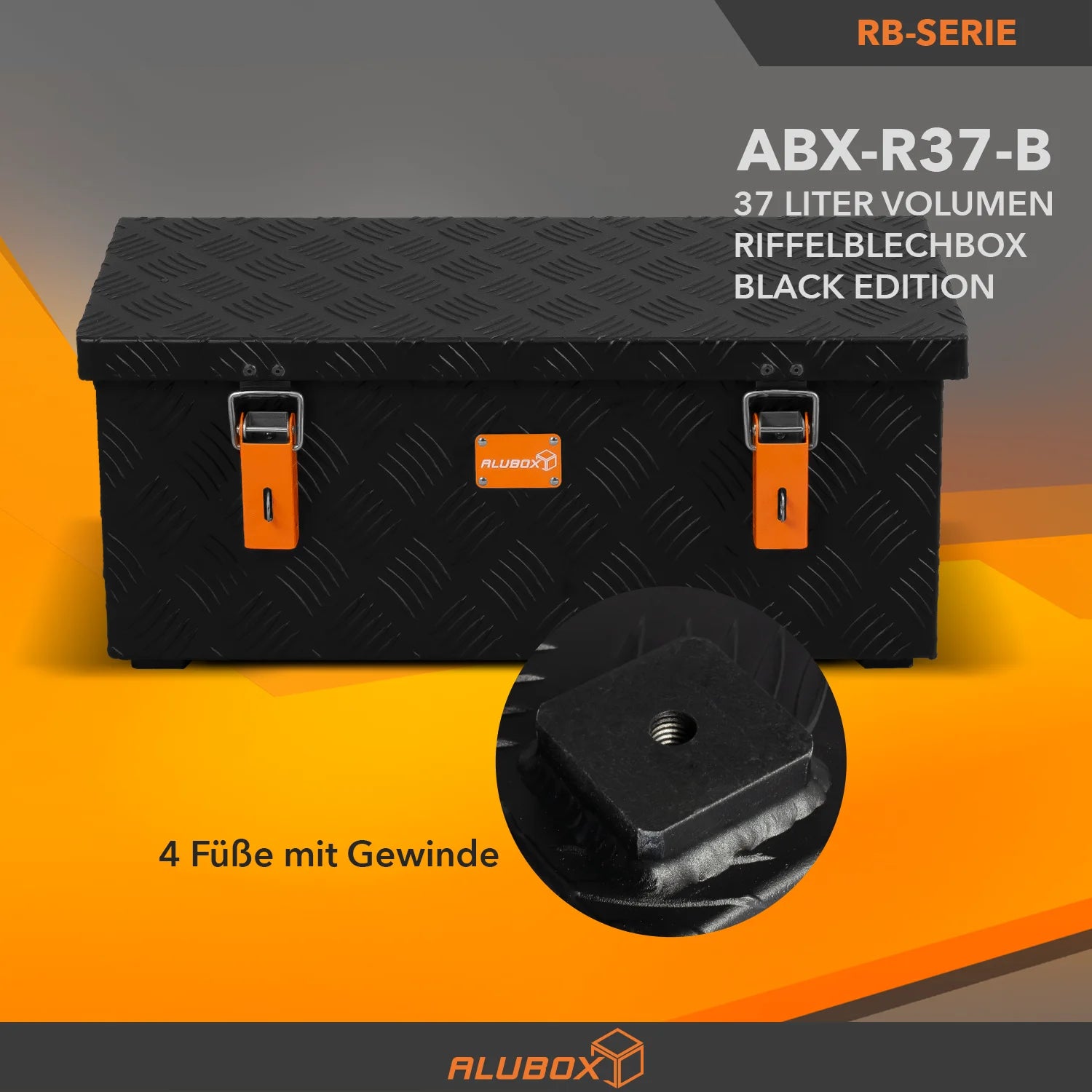 ALUBOX Strong Riffelblech 37 Liter - 470 Liter schwarz Verfügbarkeit siehe Tabelle