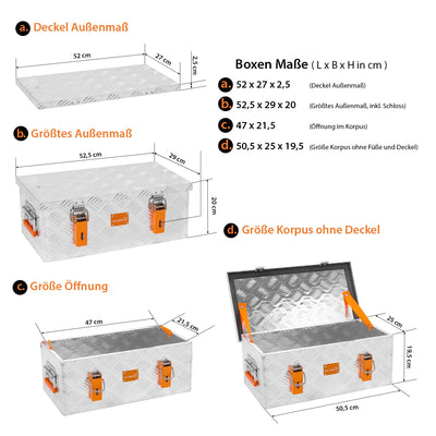ALUBOX Riffelblech silber 1.5mm Stärke - Größenwahl