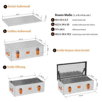 ALUBOX Riffelblech silber 1.5mm Stärke - Größenwahl