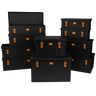 ALUBOX Transportbox 1,5 mm Riffelblech schwarz pulverbeschichtet: 36L - 630 x 345 x 200