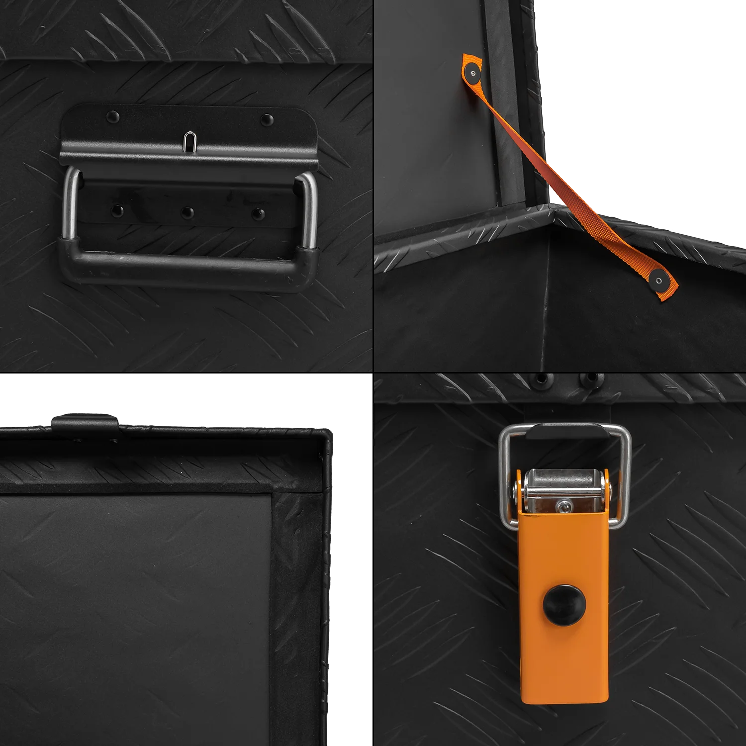 ALUBOX Riffelblech 1.5mm Stärke Schwarz - Größenwahl
