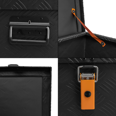 ALUBOX Riffelblech 1.5mm Stärke Schwarz - Größenwahl