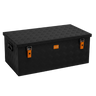 ALUBOX Riffelblech 1.5mm Stärke Schwarz - Größenwahl: 140L - 910 x 500 x 355