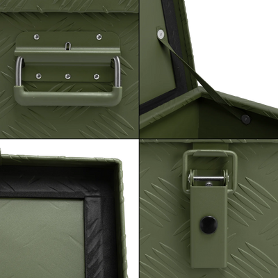 ALUBOX Riffelblech 1.5mm Stärke Olivgrün - Größenwahl